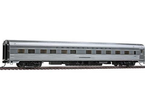 HO 85' Budd Pacific Series 10-6 Sleeper - Ready to Run -- Pennsylvania Railroad (plated finish, black lettering)
