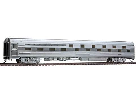 HO 85' Budd Slumbercoach 24-8 Sleeper - Ready to Run -- Santa Fe (Plated Metal Finish)