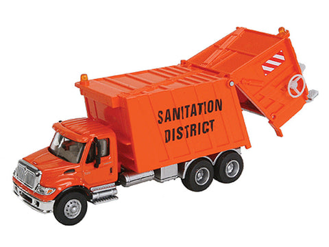 HO International 7600 Garbage Truck - Assembled -- Sanitation District (orange)