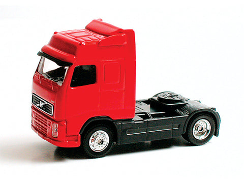 HO Diecast Truck - Volvo -- Red, All Trucks Include Hard Plastic 2-pc. Stackable Display Box