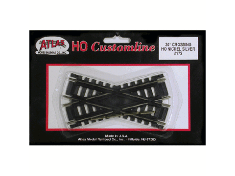 HO Custom-Line(R) Crossing -- 30-Degrees - 4", Black Ties