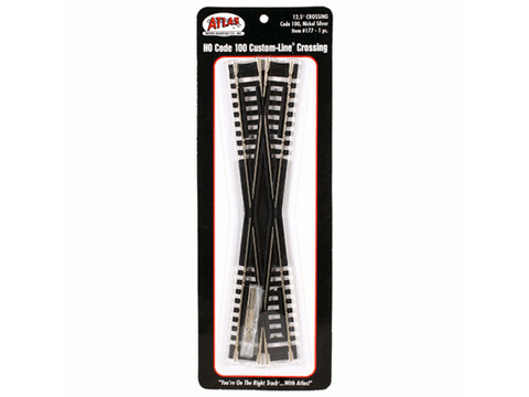 HO Custom-Line(R) Crossing -- 12-1/2 Degrees - 9", Black Ties
