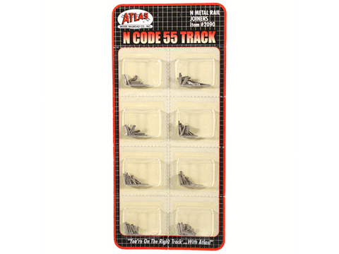 N Code 55 Track Accessories -- Metal Rail Joiners pkg(24)
