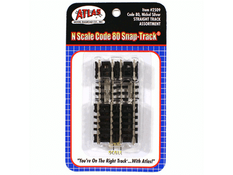 N Straight Snap-Track(R) -- Assorted, Black Ties Includes: Two 2-1/2", Four 1-1/4" & Four 5/8" Sections