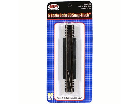 N Rerailer Track -- Black Ties pkg(3)
