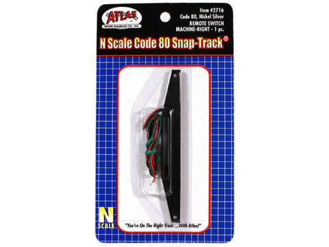 N Remote Control Switch Machine -- Right Hand, Black