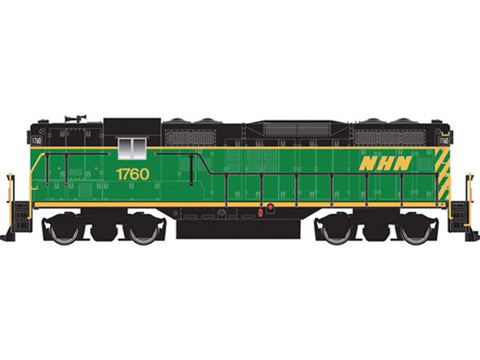 N 	EMD GP9 w/Dynamic Brakes - Standard DC -- New Hampshire Northcoast #1760 (green, black, yellow)