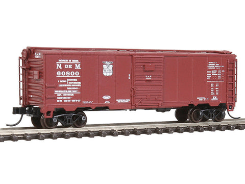 N Master(TM) 1932 ARA Boxcar - Ready to Run -- Nacionales de Mexico N de M #60800 (Boxcar Red)