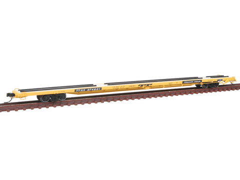 N ACF 89' 4" Intermodal Flatcar - Ready to Run -- Trailer Train #974801 (yellow, black)