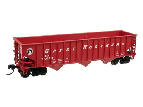 N Pullman-Standard PS-2750 3-Bay Hopper - Ready to Run - Master(R) -- Great Northern #70024 (Boxcar Red, white, black, Slant Lettering, Rocky Logo