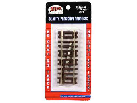 HO Code 83 Snap Track - Straight Sections -- 1-1/2" 3.8cm pkg(4)