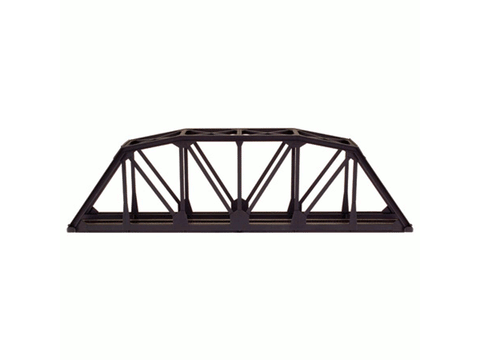 HO 18" Through-Truss Bridge - Kit -- Code 83 Track (black)