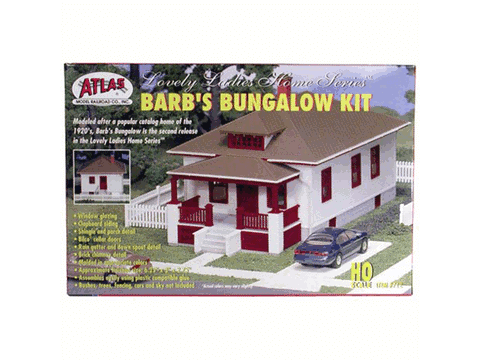 HO Lovely Ladies Home Series(TM) - Barb's Bungalow - Kit -- 6-1/4" x 3" x 2-3/4" (Off-White, Brick White, Tan)