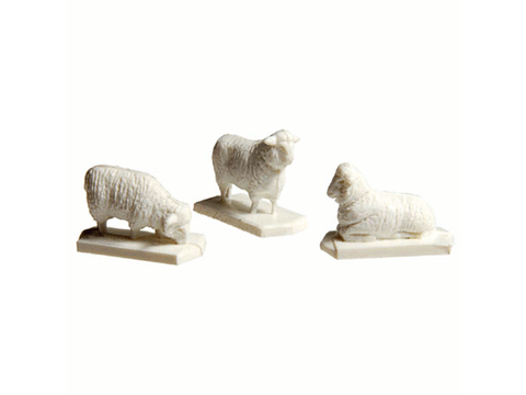 HO Animals -- Sheep (12 white, 1 black)