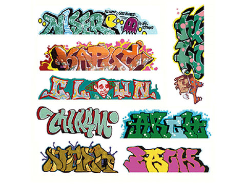 HO Graffiti Decals Mega Set -- #5 pkg(8)