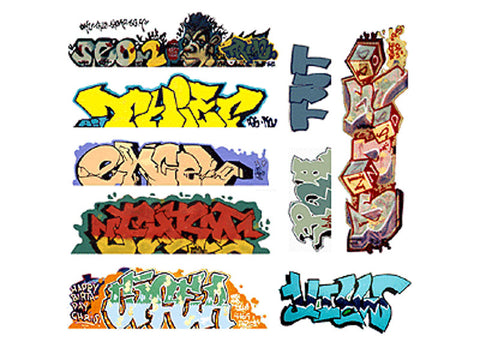 HO Graffiti Decals Mega Set -- #6 pkg(9)