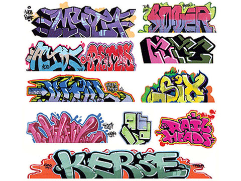 HO Graffiti Decals Mega Set -- #8 pkg(11)