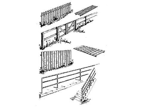 HO Fences & Railings pkg(4)