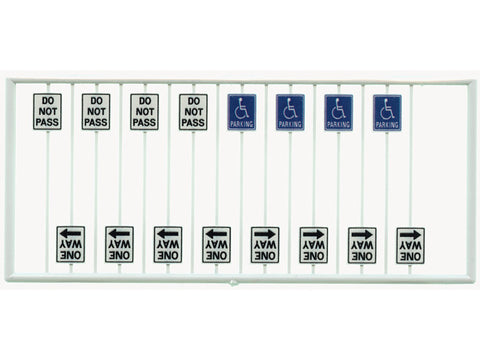 HO  Road Signs Assorted #1 -- pkg(16)