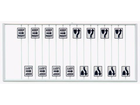 HO Road Signs Assorted #2 -- pkg(16)