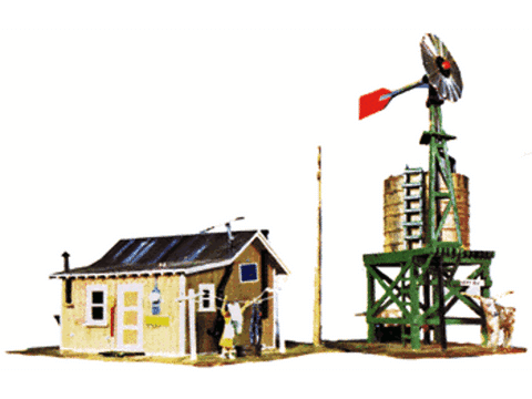 HO Western Homestead -- 7-3/4 x 5-1/2" 19.7 x 14cm