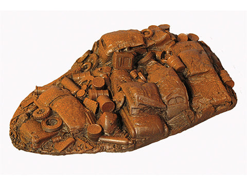 HO Automobile Junk Scrap Yard Pile -- 5-1/2 x 3-1/2"