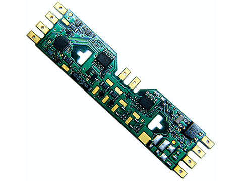 HO A4X 1.3 Amp, 4 Function DCC Decoder - Control Only -- Fits PROTO, Atlas, Athearn, Bachmann, Kato, Etc. 2.860 x .680 x .145"