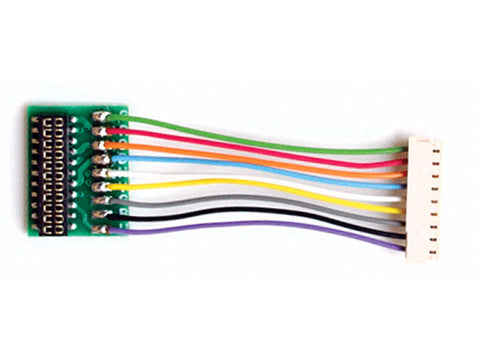 HO DCC Decoder Harness -- T-1"-21 JST 9-Pin to NEM21 Socket, 1" 2.54cm Wires