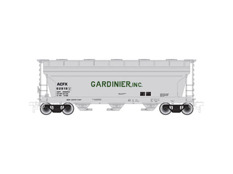 751-20002931 HO ACF 3560 Center-Flow Covered Hopper - Ready to Run -- Gardinier, Inc. #62933 (gray, green Lettering)