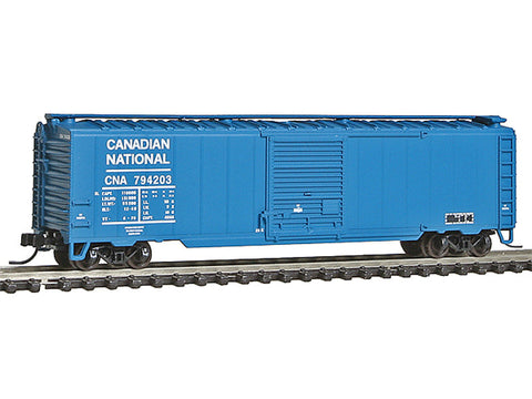 N 50' Single-Door Boxcar - Ready to Run -- Canadian National #794203 (blue, white, No Logo)