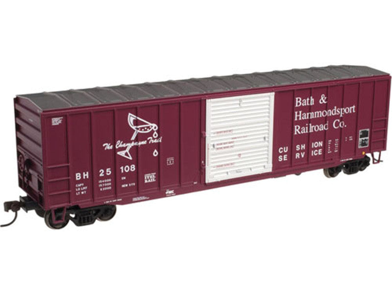 751-50001536 N ACF(R) 50'6" Boxcar - Ready to Run -- Bath & Hammondsport #25108 (purple, white)
