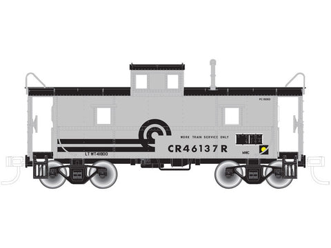 N C&O-Style Steel Cupola Caboose - Ready to Run -- Conrail #46114 (MOW Gray, black)