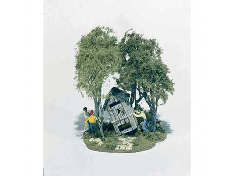 HO Mini-Scene(TM) Unpainted Metal Kit -- Outhouse