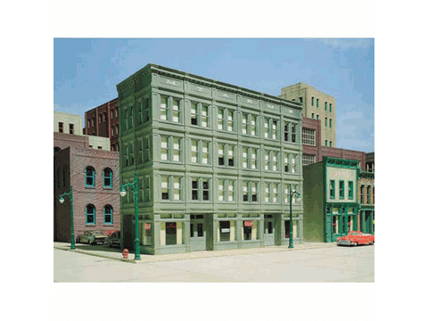 HO M. T. Arms Hotel - Woodland Scenics DPM Landmark Structures(R) -- Kit - 7-3/4 x 2-3/4" 20 x 7cm