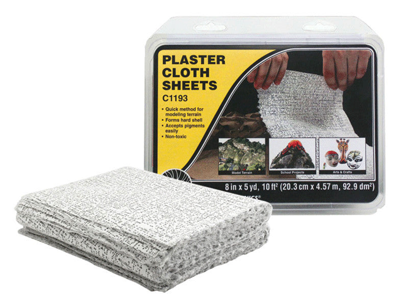 785-1193 A Plaster Cloth -- Sheets 8 x 12" 19-13/16 sq.ft. 20.3 x 30.4cm, 183 sq.cm pkg(30)