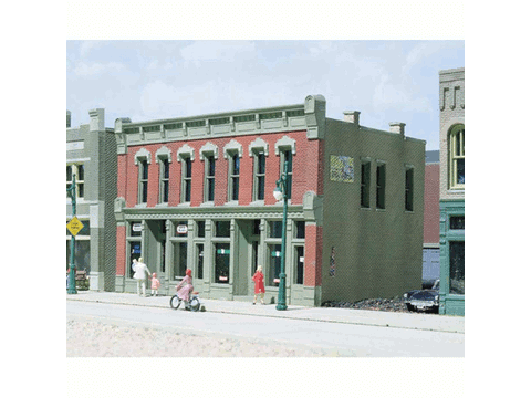 HO Front Street Building - Woodland Scenics DPM Landmark Structures(R) -- Kit - 5-3/4 x 4" 14.7 x 10.2cm