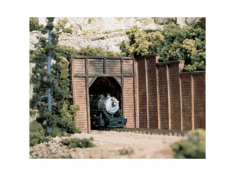 HO Tunnel Portal (Hydrocal Plaster Casting) -- Timber - Single Track