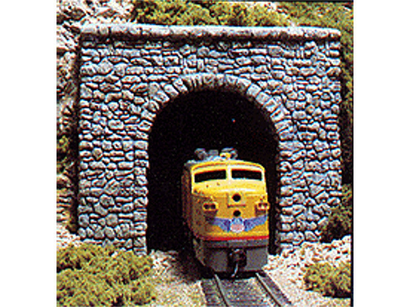 785-1255 HO Tunnel Portal (Hydrocal Plaster Casting) -- Random Stone - Single Track