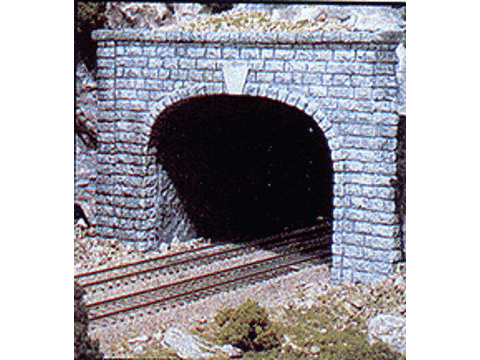 HO Double-Track Cut-Stone Tunnel Portal -- Unpainted