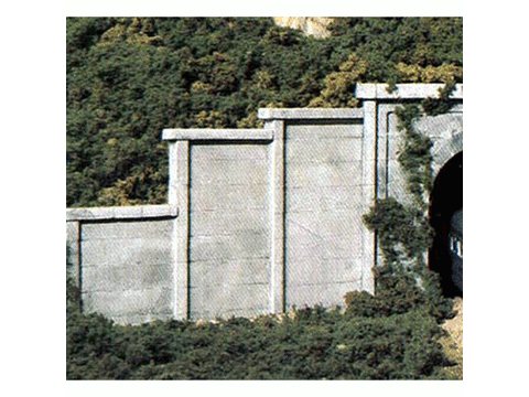 A Retaining Walls (Hydrocal Plaster Castings; pkg(3) -- Concrete