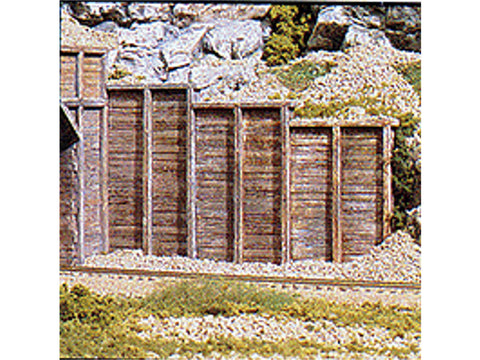 A Retaining Walls (Hydrocal Plaster Castings; pkg(3) -- Timbers