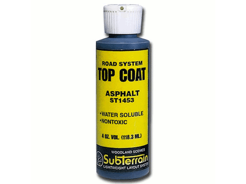 Any scale  Top Coat(TM) - SubTerrain System Road System -- Asphalt 4oz 118ml