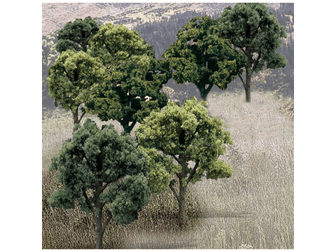 A Mixed Green Deciduous Tree Pack - Ready Made Trees(TM) -- 3-5" 7.5-12.5cm pkg(14)