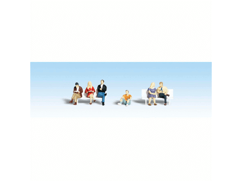HO Scenic Accents(R) Figures -- People Sitting pkg(6)