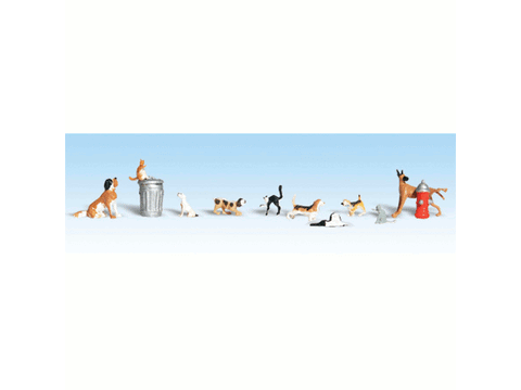 HO Dogs & Cats - Scenic Accents