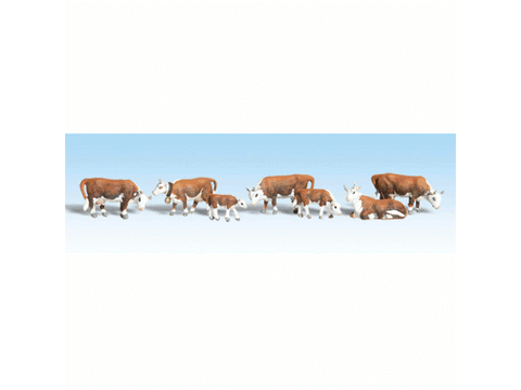 HO Hereford Cows - Scenic Accents(R) -- pkg(7)