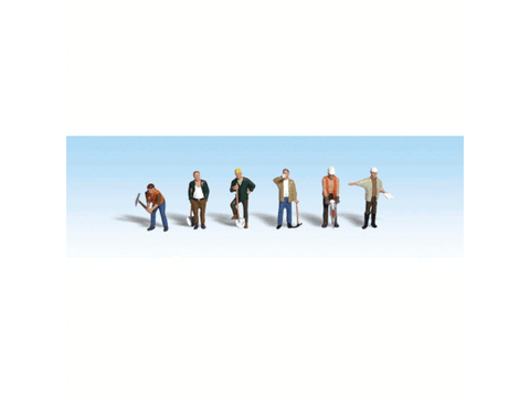 HO Scenic Accents(R) Figures -- Road Crew pkg(6)