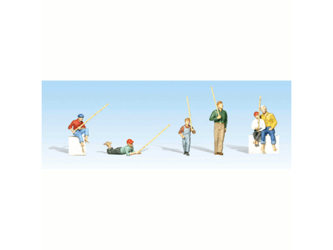 HO Scenic Accents(R) Figures -- Gone Fishing pkg(6)