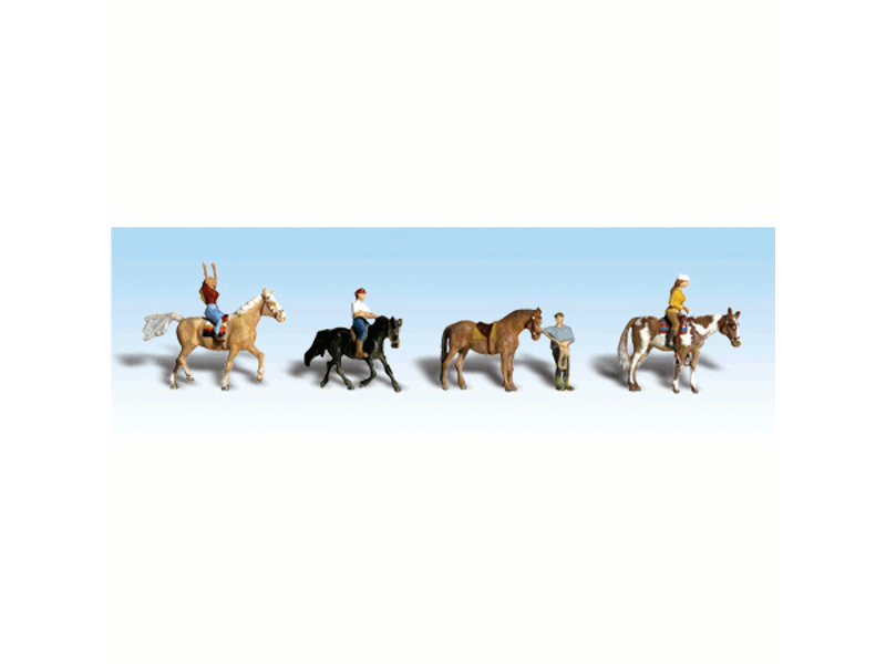 785-1889 HO Horseback Riders - Scenic Accents(R) -- pkg(4)