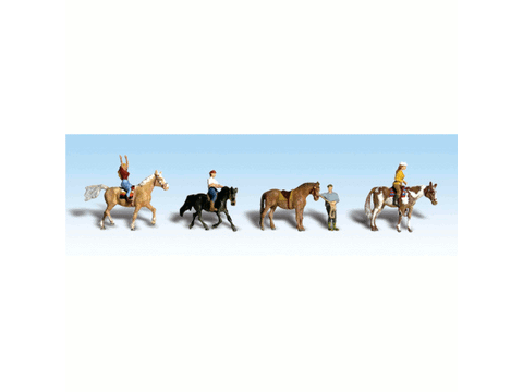 HO Horseback Riders - Scenic Accents(R) -- pkg(4)